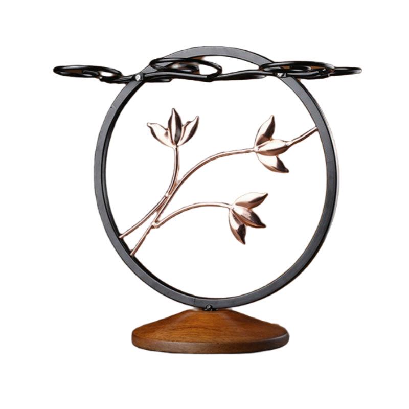 

Винтажная стойка для бокалов для вина и шампанского в виде скрученного цветка: Красная стеклянная перевернутая вешалка для бокалов на высокой ножке