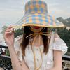 Foldable Fisherman Hat Elegance Beach Bucket Hat Fashion Sun Protection Hats  For Ladies Girl