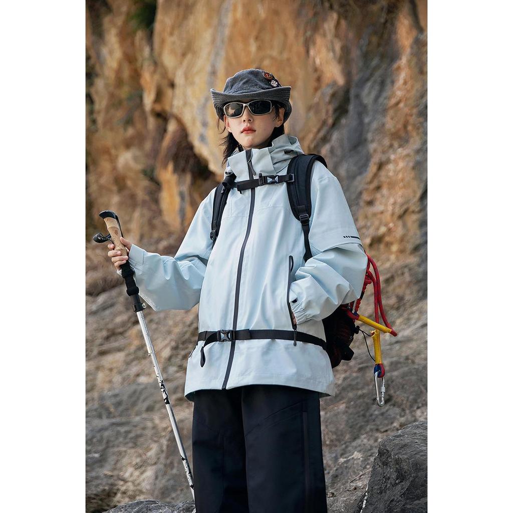 Men's Windproof Three-in-One Fleece Ski Jacket - Wear-Resistant, Heat-Sealed Winter Outerwear