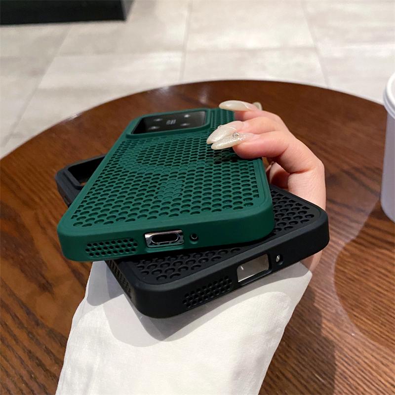 Dissipazione del Calore di Lusso Per Custodia Magnetica Magsafe Per Xiaomi 15 14 Pro 13 Redmi K70 K60 Ultra Rete di Raffreddamento Traspirante Cover Rigida