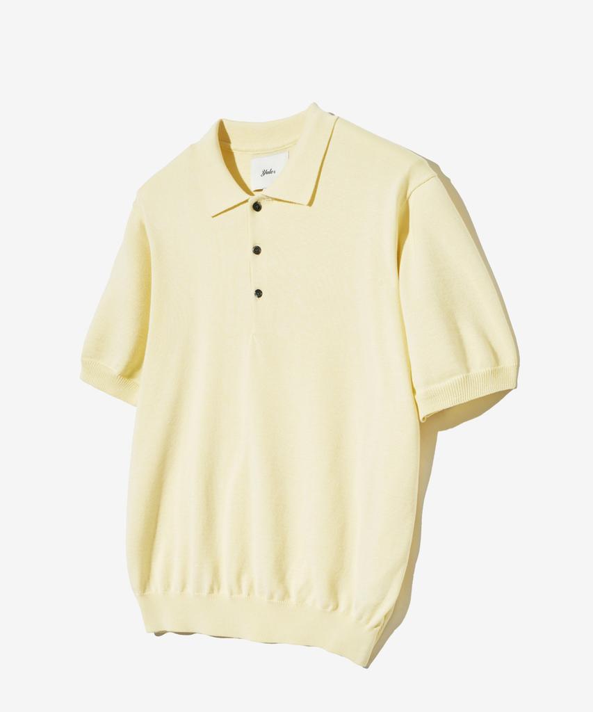 YALE Supima Cotton Short Sleeve Polo Knit Light Yellow