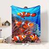 Clownfish Coral Flannel Blanket Throw Blanket Soft Warm Sofa Bed Camping Car home Decor Unique Christmas Gift C9301839