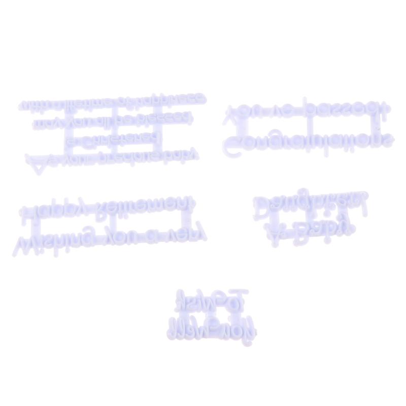 Diy Alphabet Letter Cake Mold Blessing Cookie Biscuit Stamp Embosser Cutter Fondant Cake Decoration Tool Biscuits Baking Tool