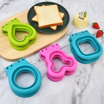 New Stainless Steel DIY Sandwich Cutters Mould Round Square Heart Shape Toast Bread Mold Sandwich Cutting Tool Kids Breakfast