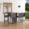 VidaXL 9-Piece Garden Bar Set and Cushions Table and Patio Chairs Outdoor Terrace Furniture Garden Lounge Set 3064863