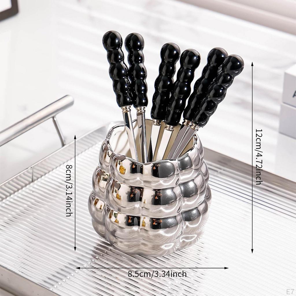 Ceramic Jar Fruit Fork And Spoon Set for Elegant Dining