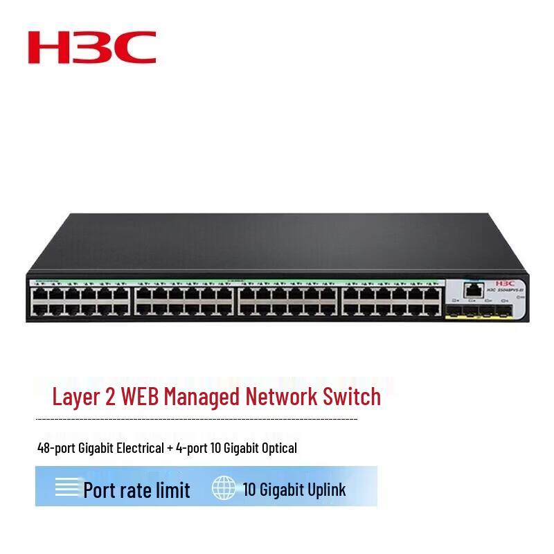 

H3C S1850V2-52X 48-Port Gigabit Layer 2 Managed Switch