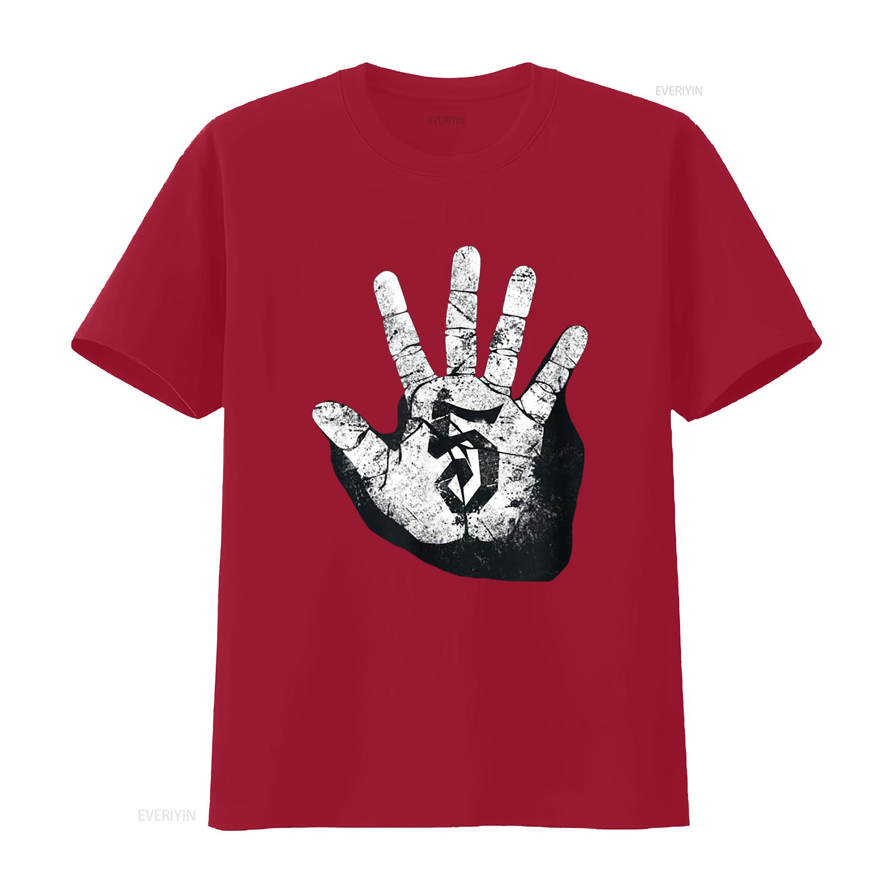 

Number 5 Hi Five Hand Sign Hello Greeting Play Games Academy T Shirt vintage Washed Versatile Stylish Top For Everyday Wear S