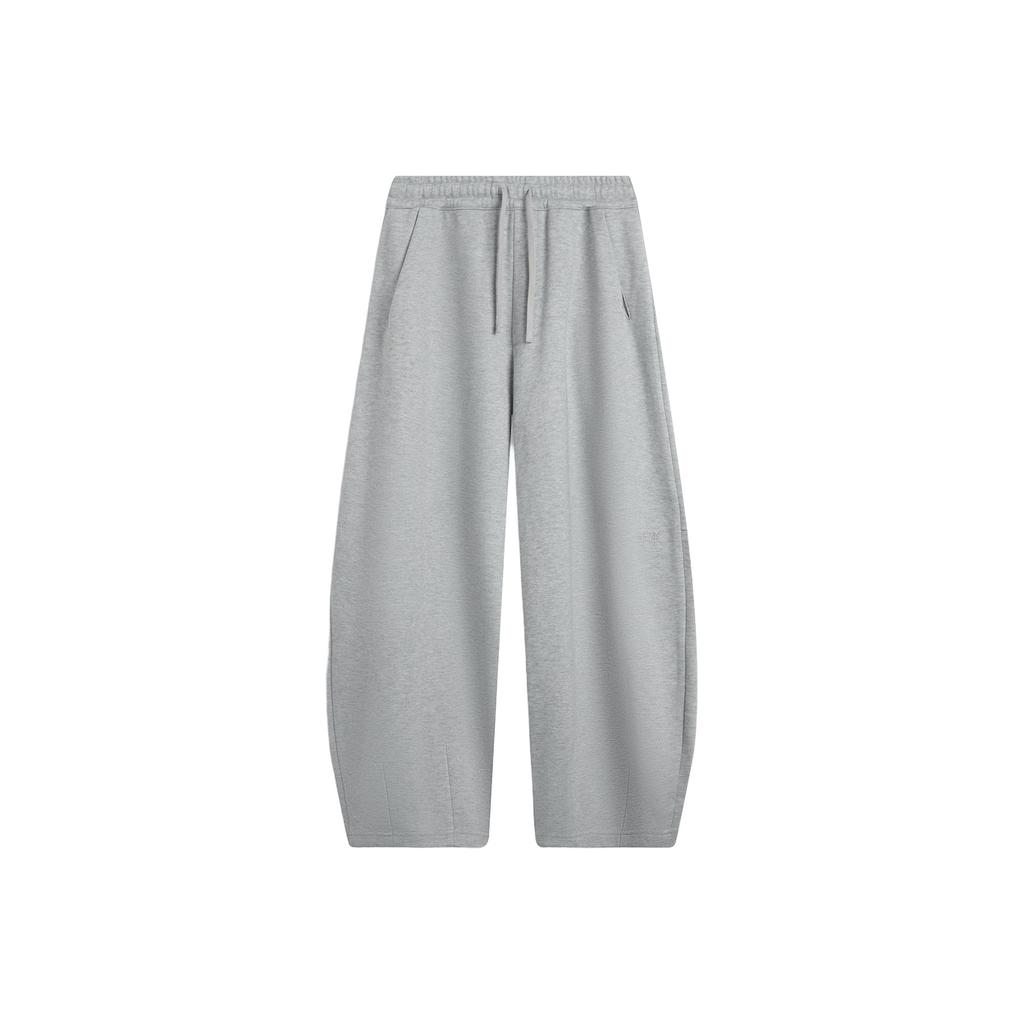 Li Ning Sports Lifestyle Series Loose Logo Mid-Rise Knitted Sweatpants Men Bottoms AKLV909-5