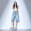 2025 Summer High Waist Denim Shorts - Women's Retro Hong Kong Style Fashion