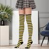 Girl's Sexy Striped Thigh High Long Socks Over The Knee Elastic Stockings