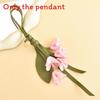 Style Leather Camellia Bag Charm With Handcrafted Superfiber For Car Key Decor