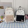 Schoolbag Japanese Ins New High-value, Fresh, Sweet and Cute Polka Dot Puppy Backpack, Light Backpack for Junior High School Students