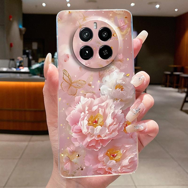 Case For Realme GT 5 Pro Casing Luxury Butterfly Flower Clear Soft TPU Silicone Back Cover For Realme GT5 Pro GT5Pro Phone Cases