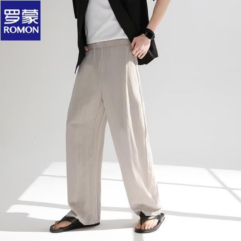 ROMON Men's Straight-Leg Cool & Breathable Casual Pants