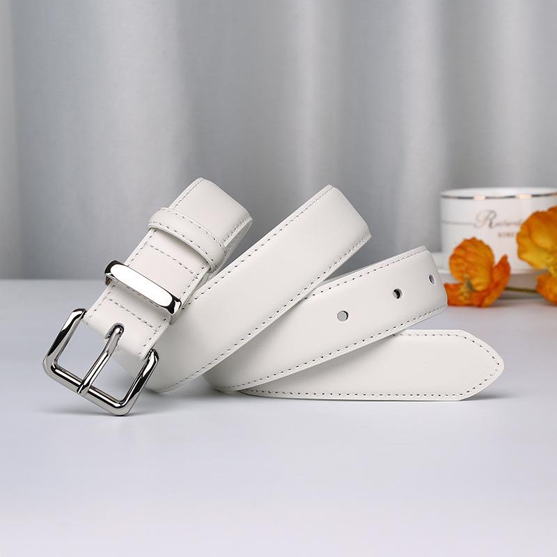 

Японский и корейский женский стиль Чистый коровий ремень Женский простой джинсовый ремень Украшение Универсальный кожаный женский тонкий ремень 105cm