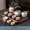 Ru Kiln Lotus Ceramic Kung Fu Tea Set - 10-Piece