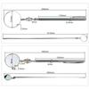 Car Telescopic Detection Lens 30mm 50mm Portable Pection Round Mirror Car Angle View Pen for Auto Pection Hand Repair Tool