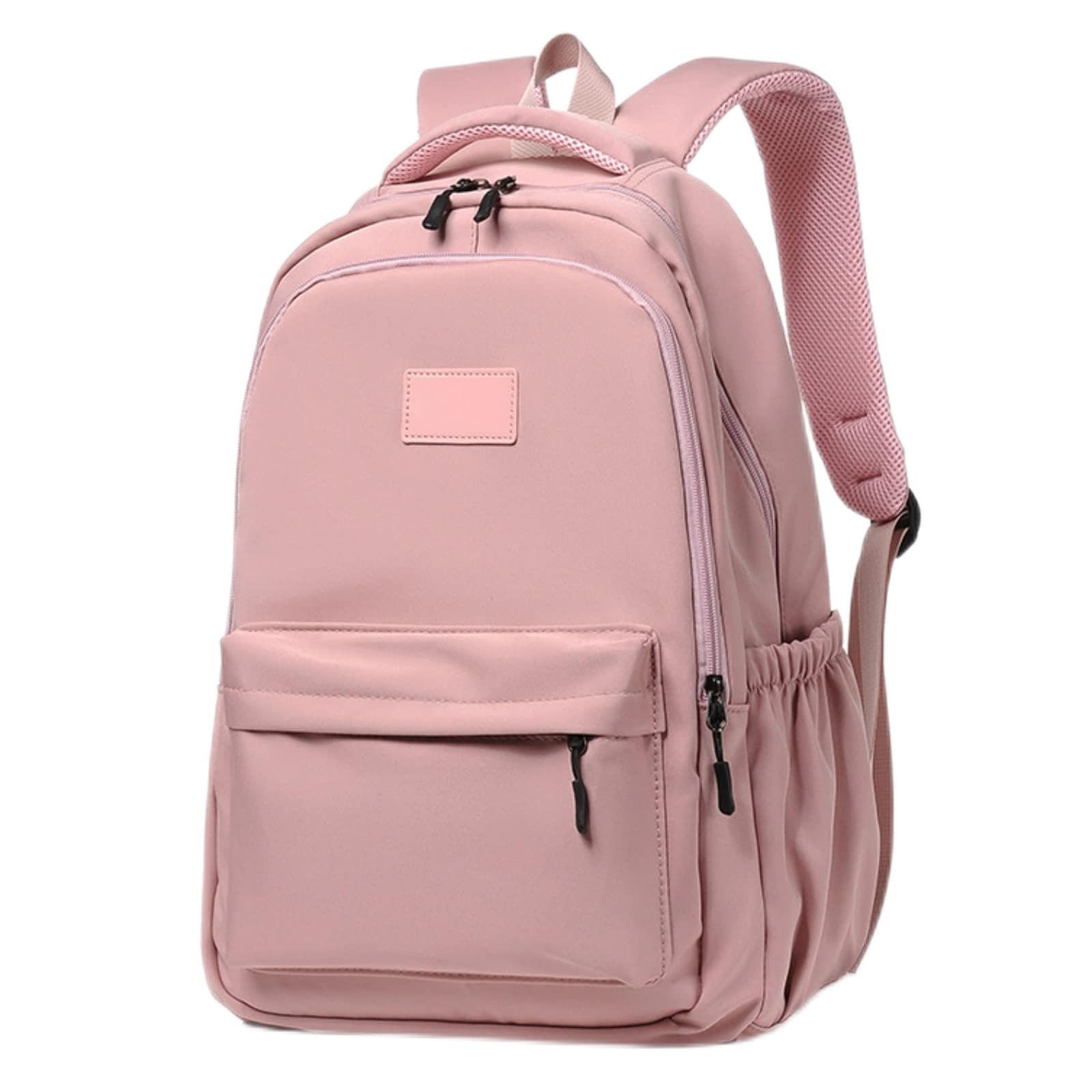 

[MT s SHOP] Rucksack, Large Capacity, Lightweight, Waterproof, 14-inch Laptop Storage, Side Pocket, Perfect for Students and Commuters, SH374 (Pink)