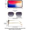 Trendy Retro Metal Gradient Shades Men's High Quality Driving Sunglasses Original Brand Women's Beach Anti UV Sun Glasses