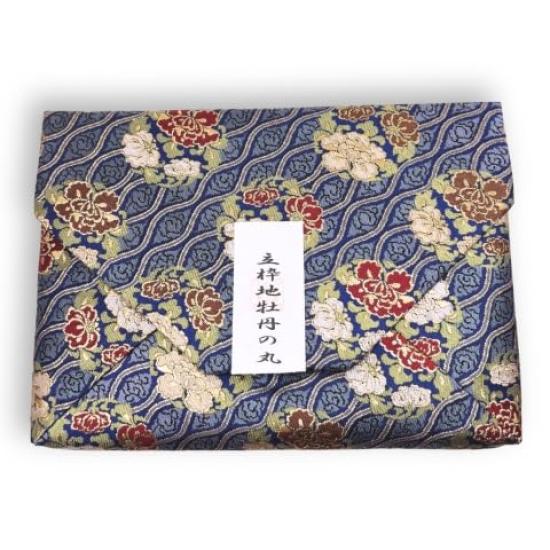 Nakagawa Masashichi Shoten Tea Ceremony Utensils, Sukiya Bag, Japanese Clothing Accessory, Standing Frame with Peony Circle, Pure Silk