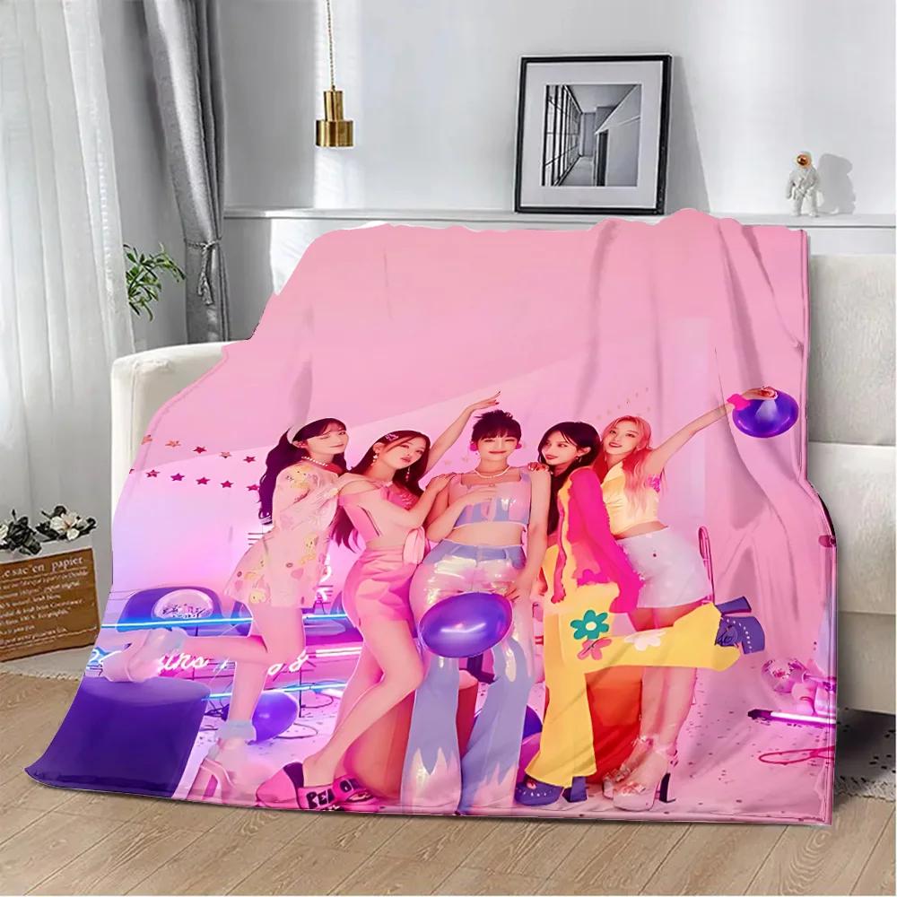 Kpop G I-Dle Printed Blanket Picnic Blankets Warm Blanket Soft And Comfortable Blanket Home Travel Birthday Gift