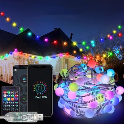 10M 100 LED Smart Globe String Lights RGB 16 Million Color Changing Starry Ball Fairy Light APP DIY Twinkle Fairy Lights
