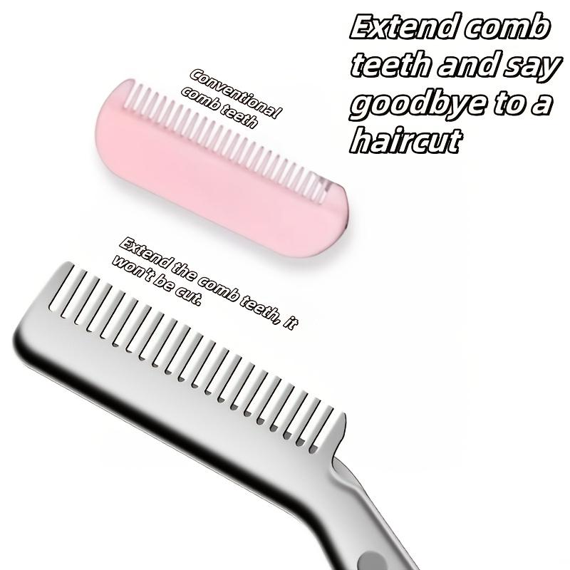 Stainless Steel Eyebrow Scissors with Comb -Hypoallergenic One-Piece Design,Sharp Blades & Ergonomic Handle for Precise Trimming