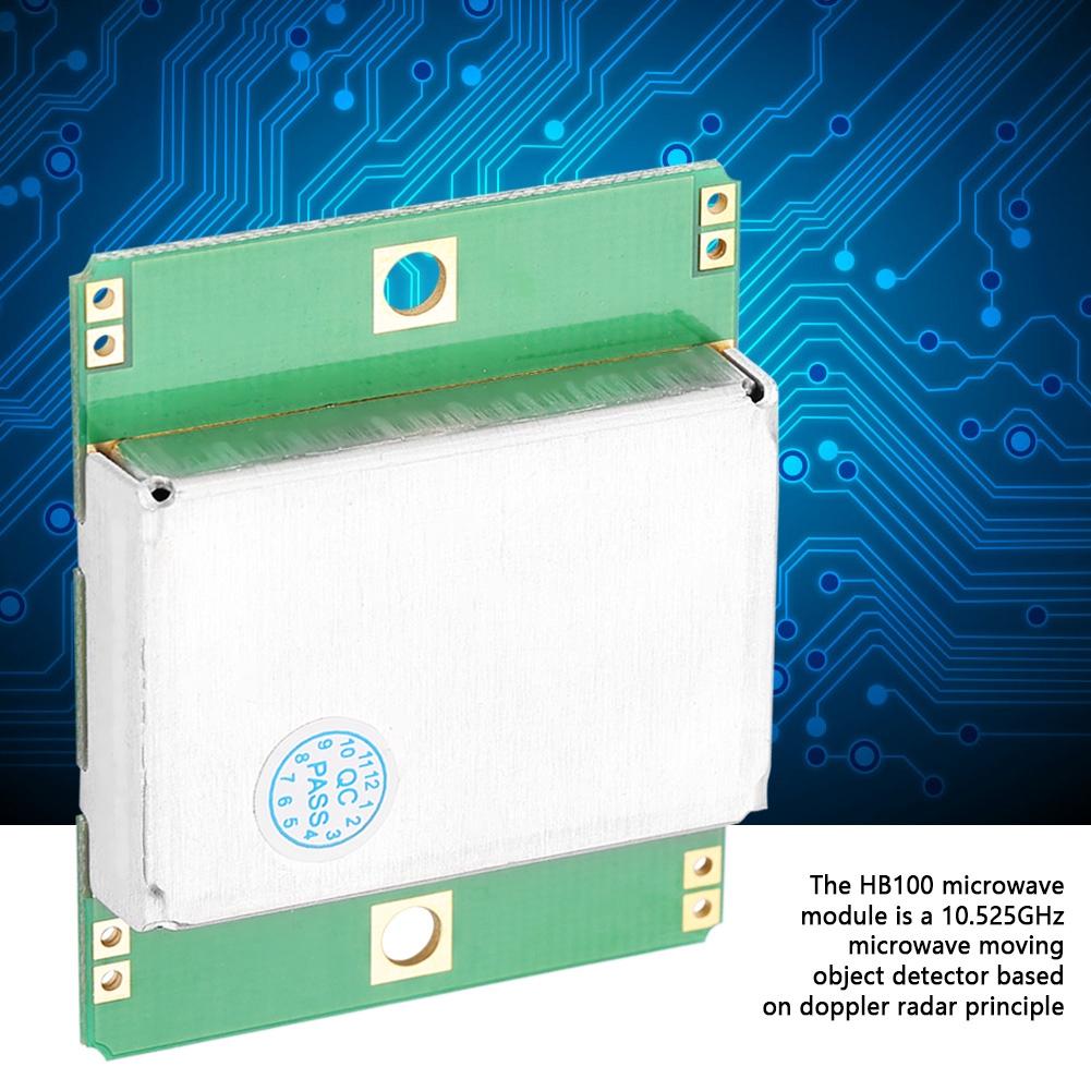 HB100 Radar Microwave Motion Sensor Module 10.525GHz Doppler Detector