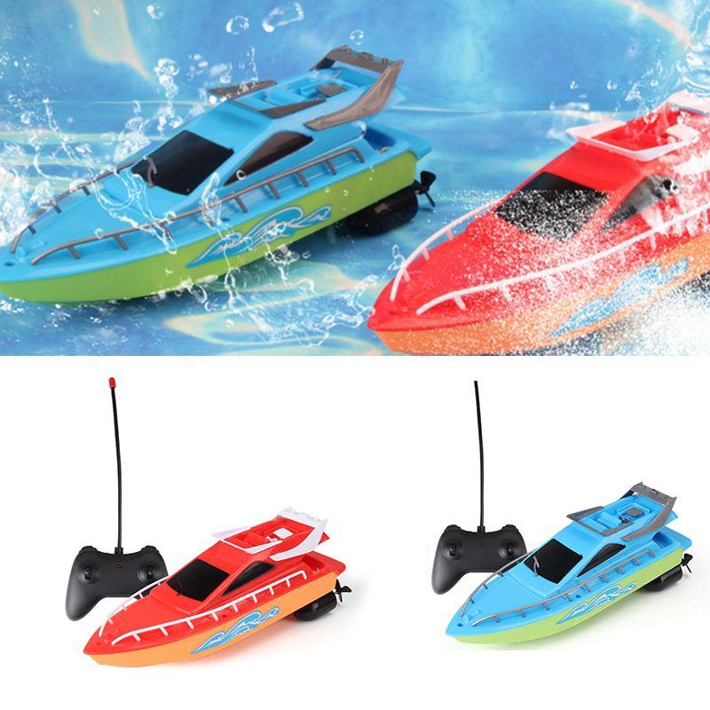 Lancha de Alta Velocidade com Controle Remoto Sem Fio, Brinquedo de Barco Aquático, Presente para Crianças para Desenvolvimento Intelectual e Coordenação Mão-Olho