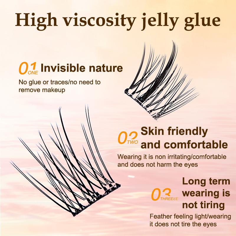 Self Adhesive Eyelashes Cluster Lashes No Glue Individual Lashes Soft Idol Lash Clusters Reusable Self Adhesive Lashes