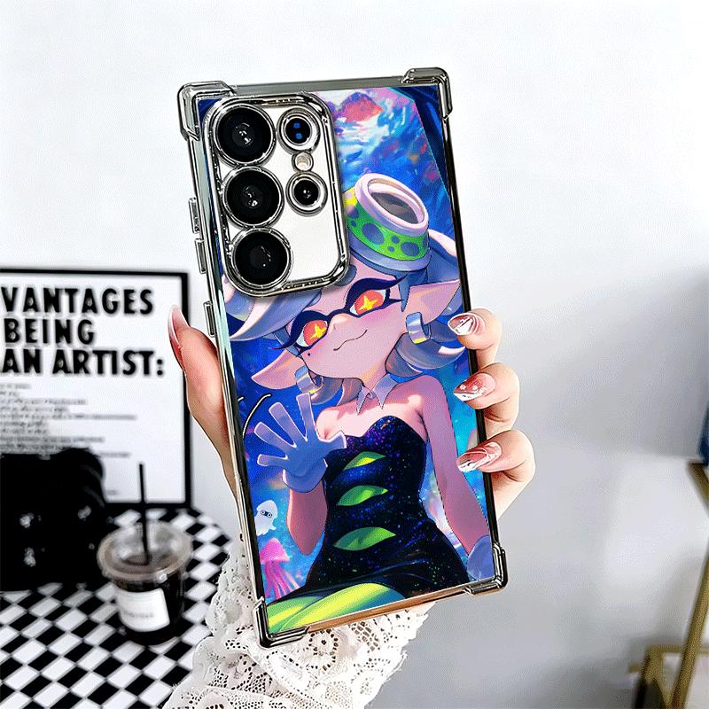 S-Splatoons Game Soft Phone Case For Samsung Galaxy S26 Ultra S25 Edge S24 FE S23 Plus S22 S21 + S20 Plating Anti-Fall Fundas