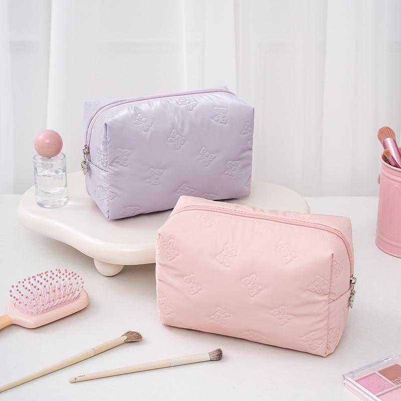 Octagonal Butterfly Makeup Bag: Large, Versatile, and Portable with Zipper