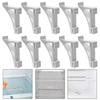 10 Pcs Aluminum Freezer Hooks Refrigerator Shelf Clips Cooler Shelf Support Hooks Metal Bracket Shelf Support Hanger Bracket