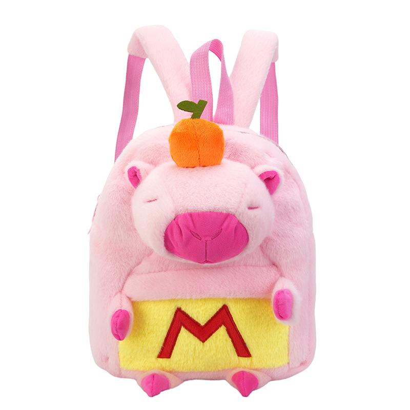 Kawaii Pluszowy Plecak Kapibara dla Kobiet Wszechstronna Kreskówkowa Zabawna Torba Crossbody Kapibala Duża Pojemność Torba Tote