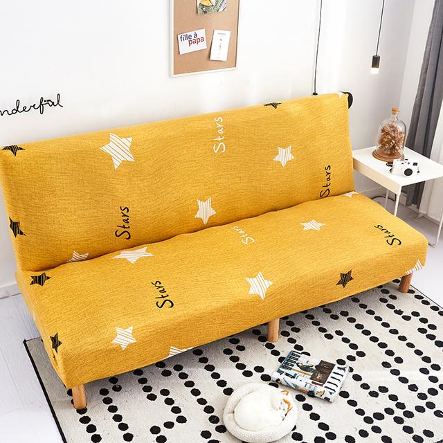 Black Geometric Folding Sofa Bed Case Living Sofa Cases Elastic Spandex Stretchdouble Seat Case Slipcovers For Living Room Area Geometric Print