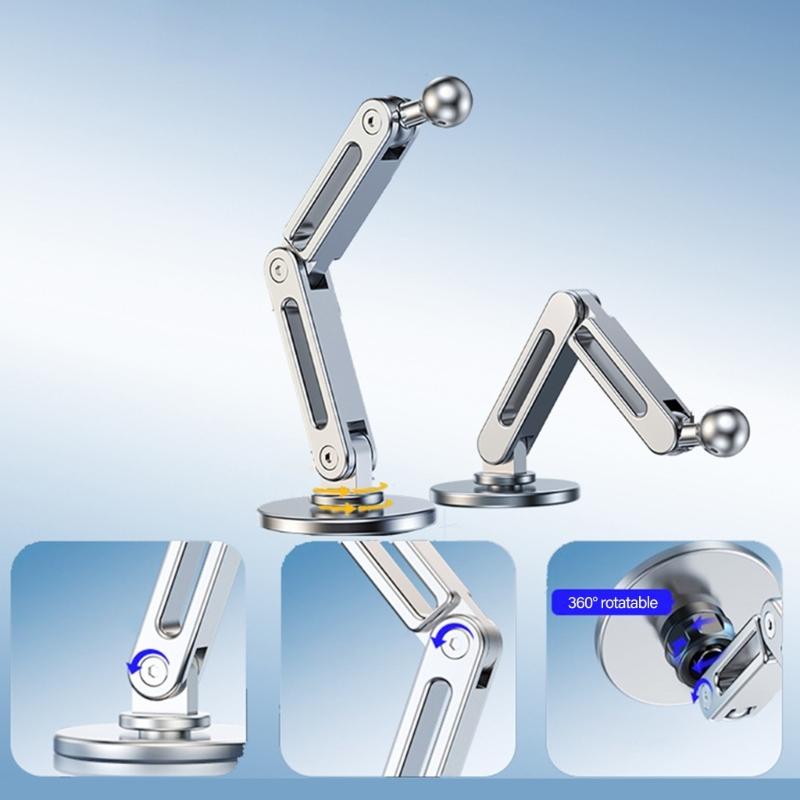 Universal 17mm Ball Joint Aluminum Car Mount Base Socket Adhesive Mount Easy to Use for map & Magnetic Phone Holders