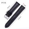 Bamboo Pattern PU Leather Watch Band, Non-Genuine Leather, Available in Sizes 16-24mm.
