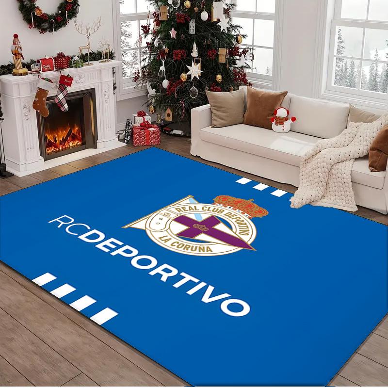 1PC rug Deportivo A Coruna Crest Carpet, Chair Rug,Area Rug for Office Bedroom living rooms bedroom, Doormat decor Christmas fan gifts