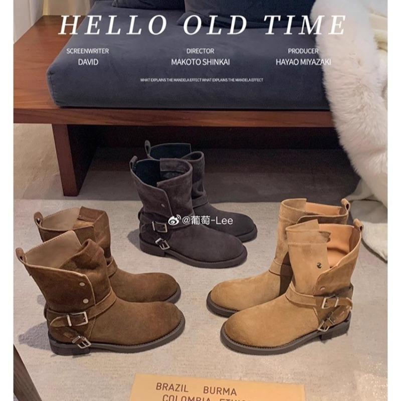 

Height increase.cm~ Retro polish color can be turned over, discount women s autumn and winter models with thick heels and western short boots 40 хаки