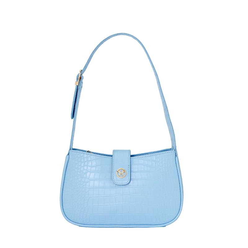 Shoulder bag for gift [VICTORIA HYDE] work, dating, parties, women's, small, fashionable, leather, handbag, women's bag, popular, (blue)