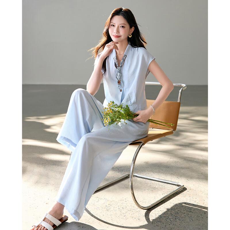 TERRE BLEUE Women's Summer Casual Two-Piece Set