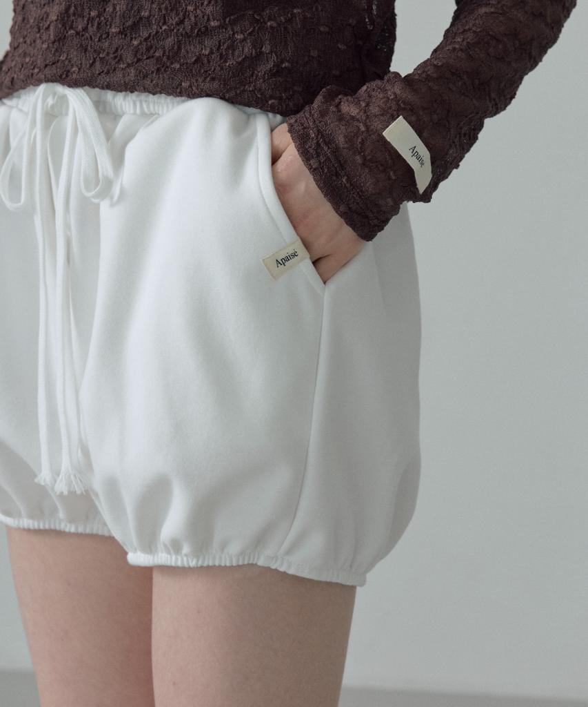 Apeijeu Marshmallow-Fit Shorts(White)
