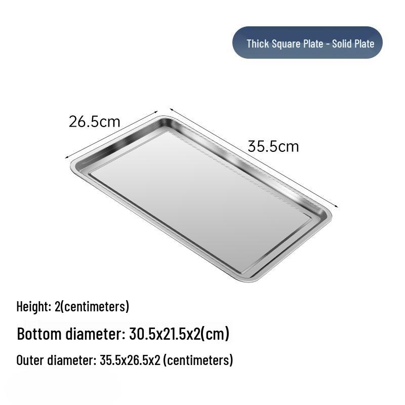 Stainless Steel Rectangular Steaming Tray