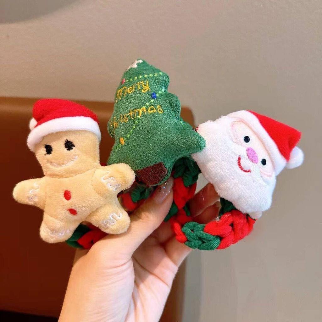 Santa Claus Christmas Scrunchies - Cute Cartoon Hair Ties & Accessories for Girls and Women