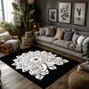 Modern Mandala Area Rug Non-Slip Floor Mat Home Decor Living Room Bedroom Carpet Abstract Pattern Bohemian Style Washable Indoor