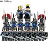 Four Knight Dolls Roman Century 76394 Xiangjiang Small Particle Assembled Building Block Toy Weapons