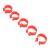 100pcs Poultry Feet Rings PP Plastic Reusable Chicken Duck Goose Leg Bands for Identification Red 25mm 1in