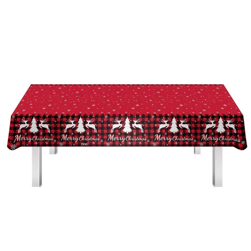 Christmas Disposable Party Set: Cutlery, Plates, Tablecloth, Napkins, and Decorations