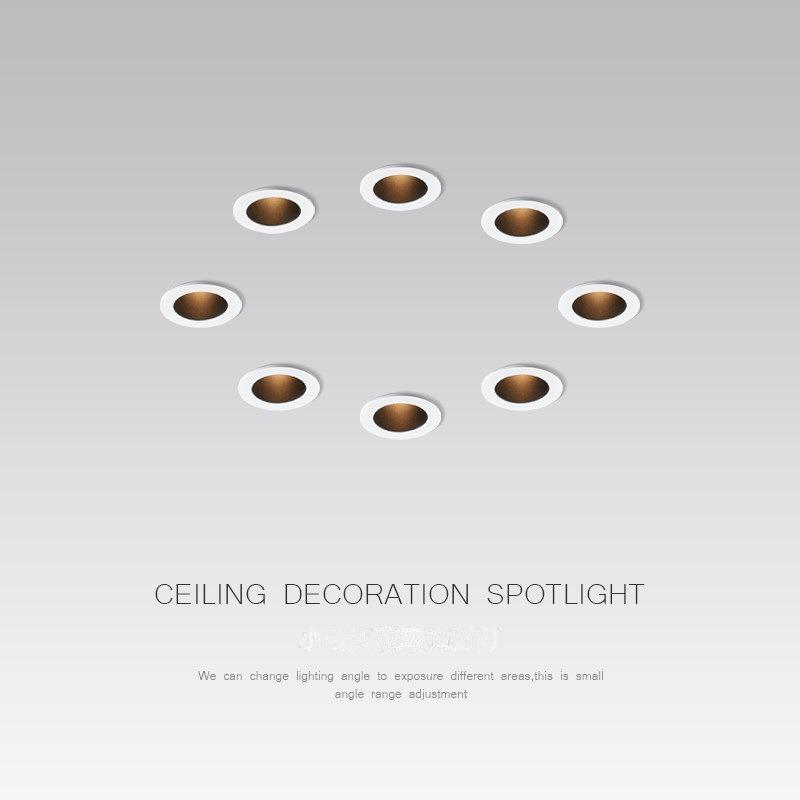 Anti-glare Mini LED Downlight Spotlights 1W/5W Recessed ultra-thin COB Sky Flower Lamp Cabinet Home Lighting